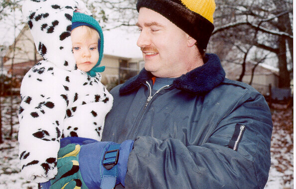 [Anna and Dad in Conyers, GA - December 2000]