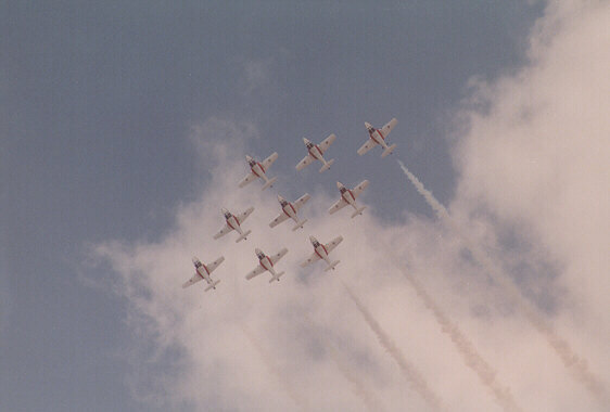 [Canadian Snowbirds performing at Warner Robins AFB - April 2001]